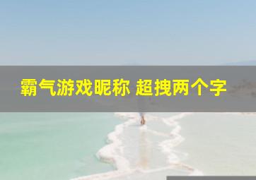 霸气游戏昵称 超拽两个字